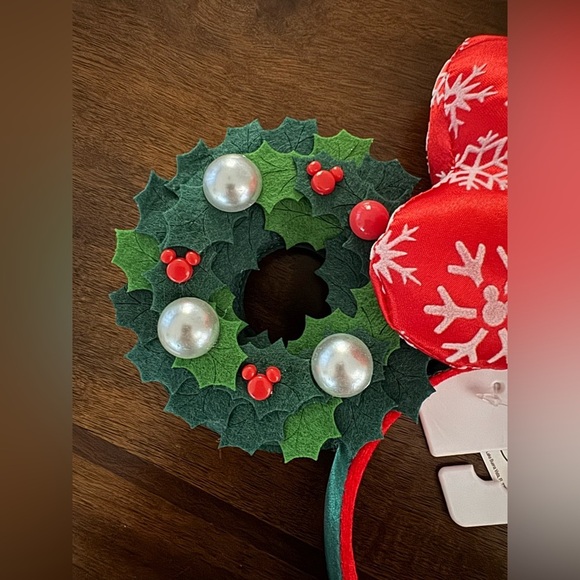 Disney Parks Minnie Mouse Christmas Wreath Headband - Picture 6 of 7